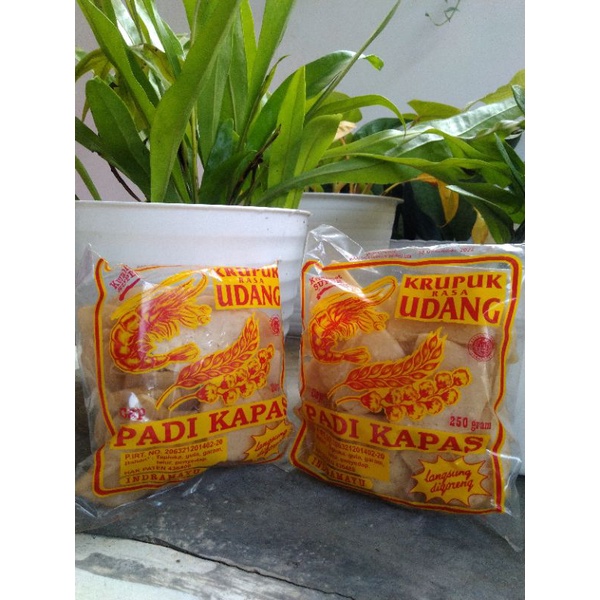 

Krupuk Udang 250gram Cap PADI KAPAS khas INDRAMAYU