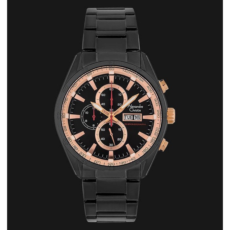 Jam Tangan Alexandre Christie AC 6495 MC BIPBARG Men Black