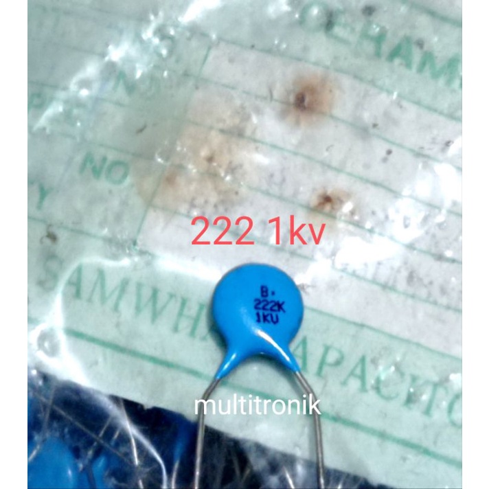 100pcs 222 1kv milar 2n2 1000v