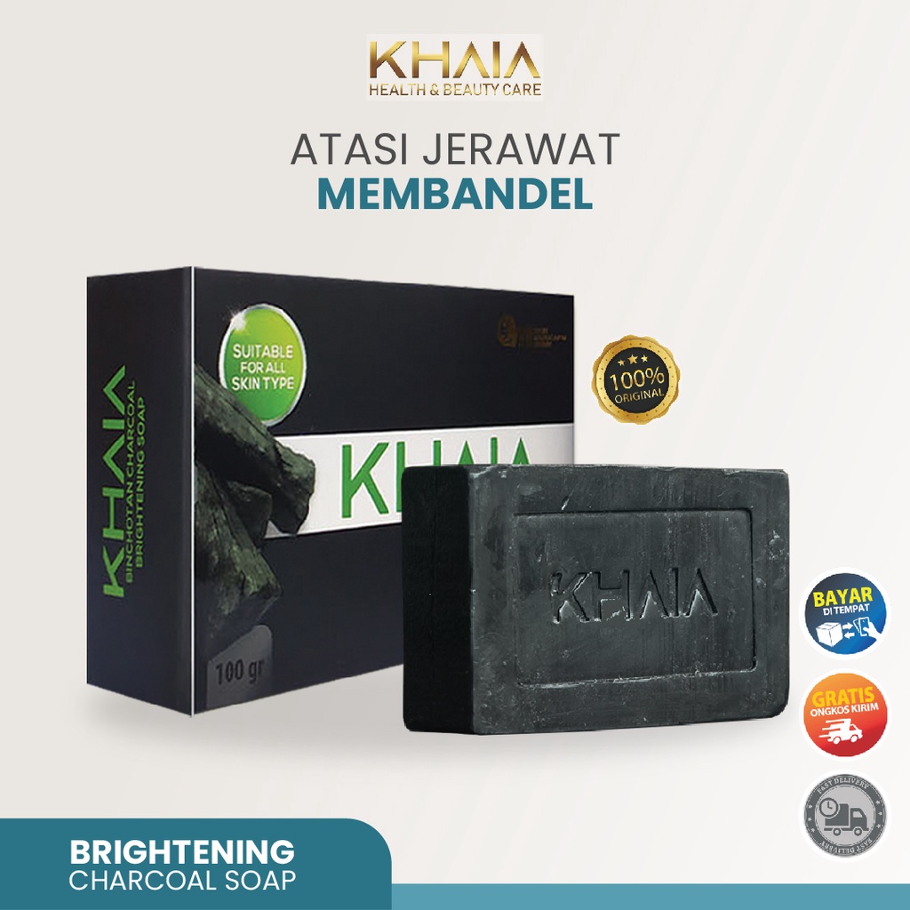 Khaia Skincare Sabun Binchotan Brightening Charcoal Soap Perawatan Wajah Berjerawat By Khaia Officia