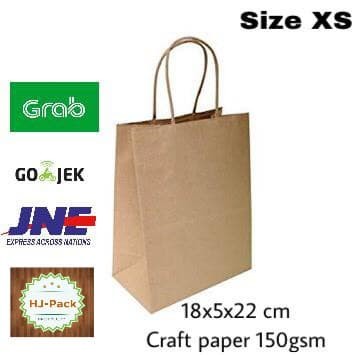 

Paper bag Goodie bag paperbag Tas kertas 18x5x22 Paperbag kecil kraft