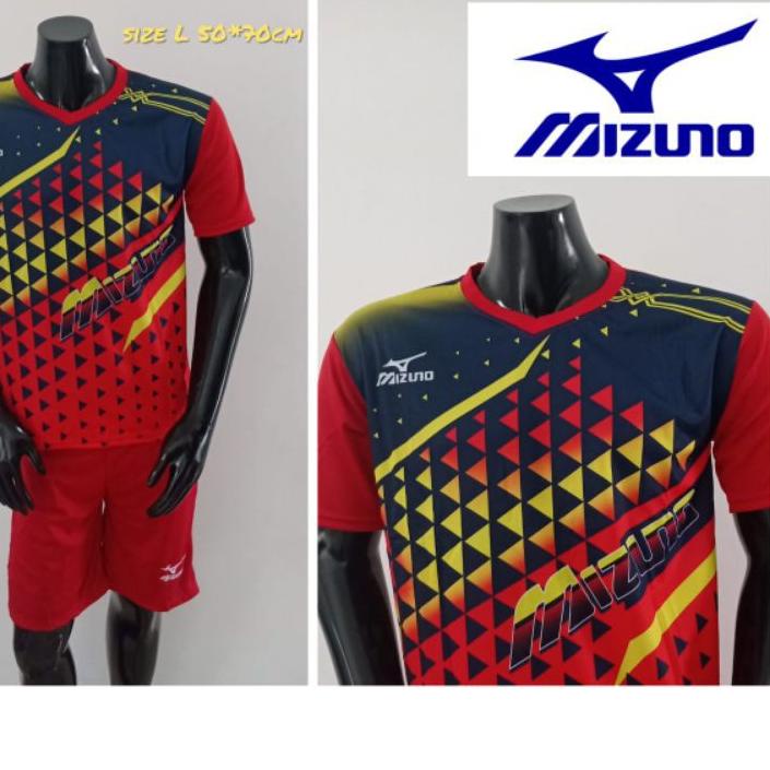 ✻ ( ) Stelan Jersey Kaos Futsall//Baju Volly Mizuno Printing Pria & Wanita Dewasa Size L ☟