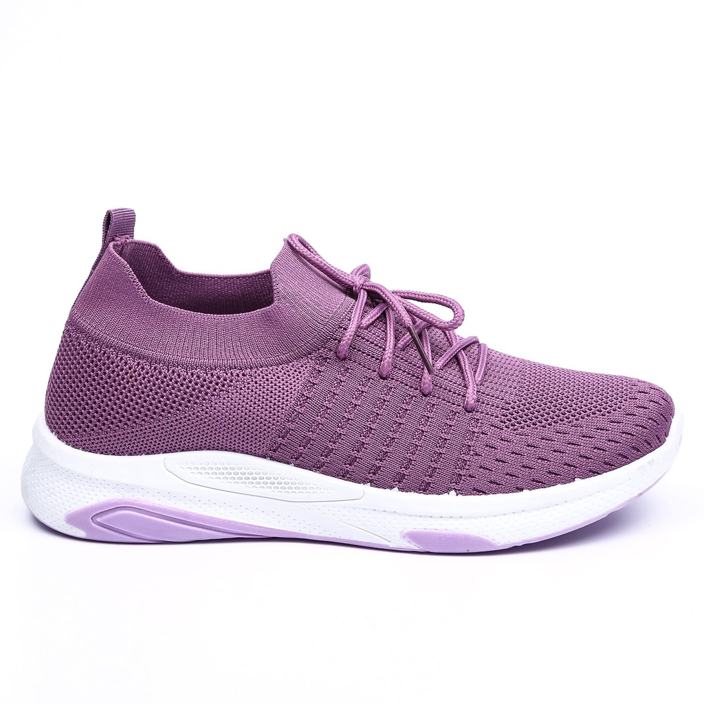 Sepatu Wanita Slip On Shoes Canvas Sepatu Sports Olahraga - A2055-Ungu