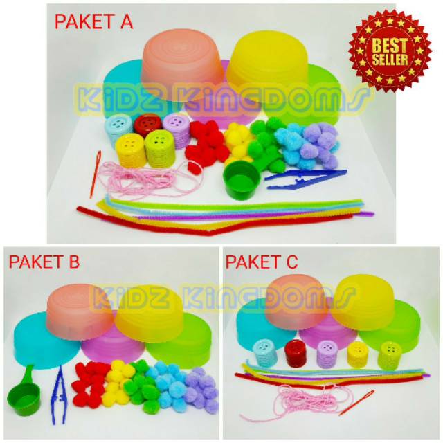 Mainan Montessori Sensory Toys Edukasi Paket PAKET ABC SORTIR LENGKAP