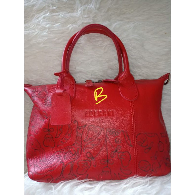 TAS KULIT ASLI C BAG ENGRAVED BY ABEKANI MOTIF 3 NEGERI NEW