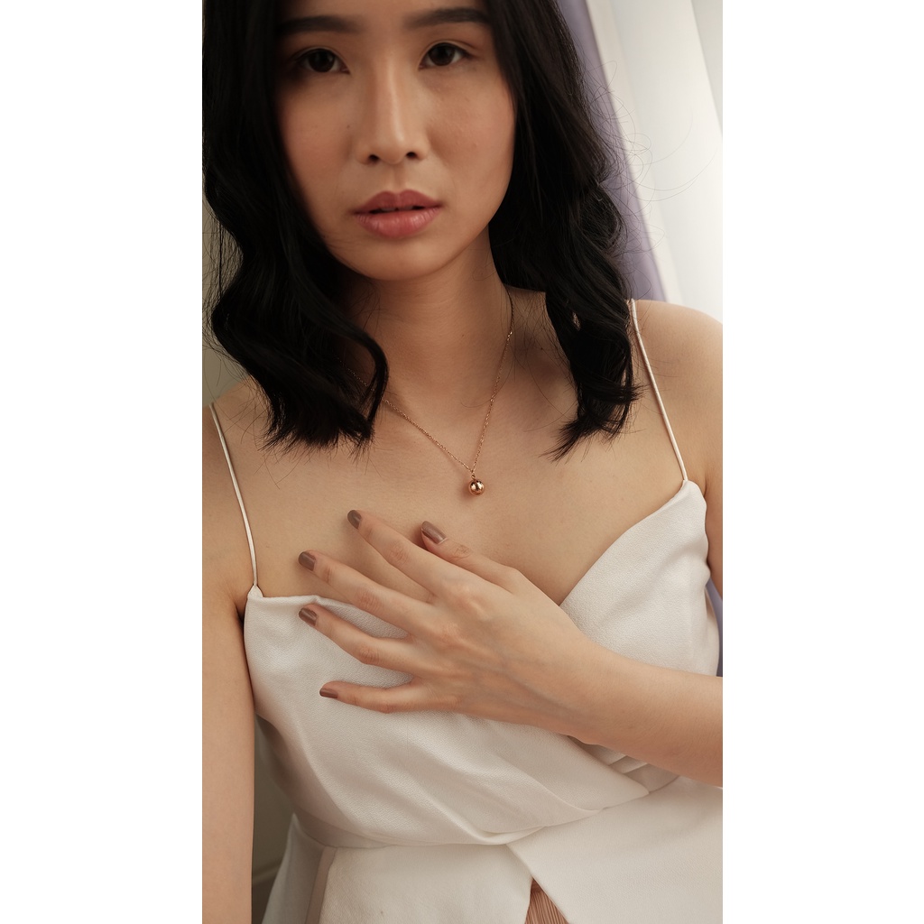 LUCIA - Kalung Titanium Lapis Emas Necklace Perhiasan Tunangan Anti Karat Stainless  1010