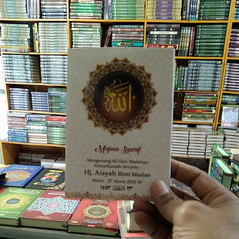 Majmu Syarif Cetak Untuk Mengenang 40 Hari Almarhum Soft Cover Kertas Hvs