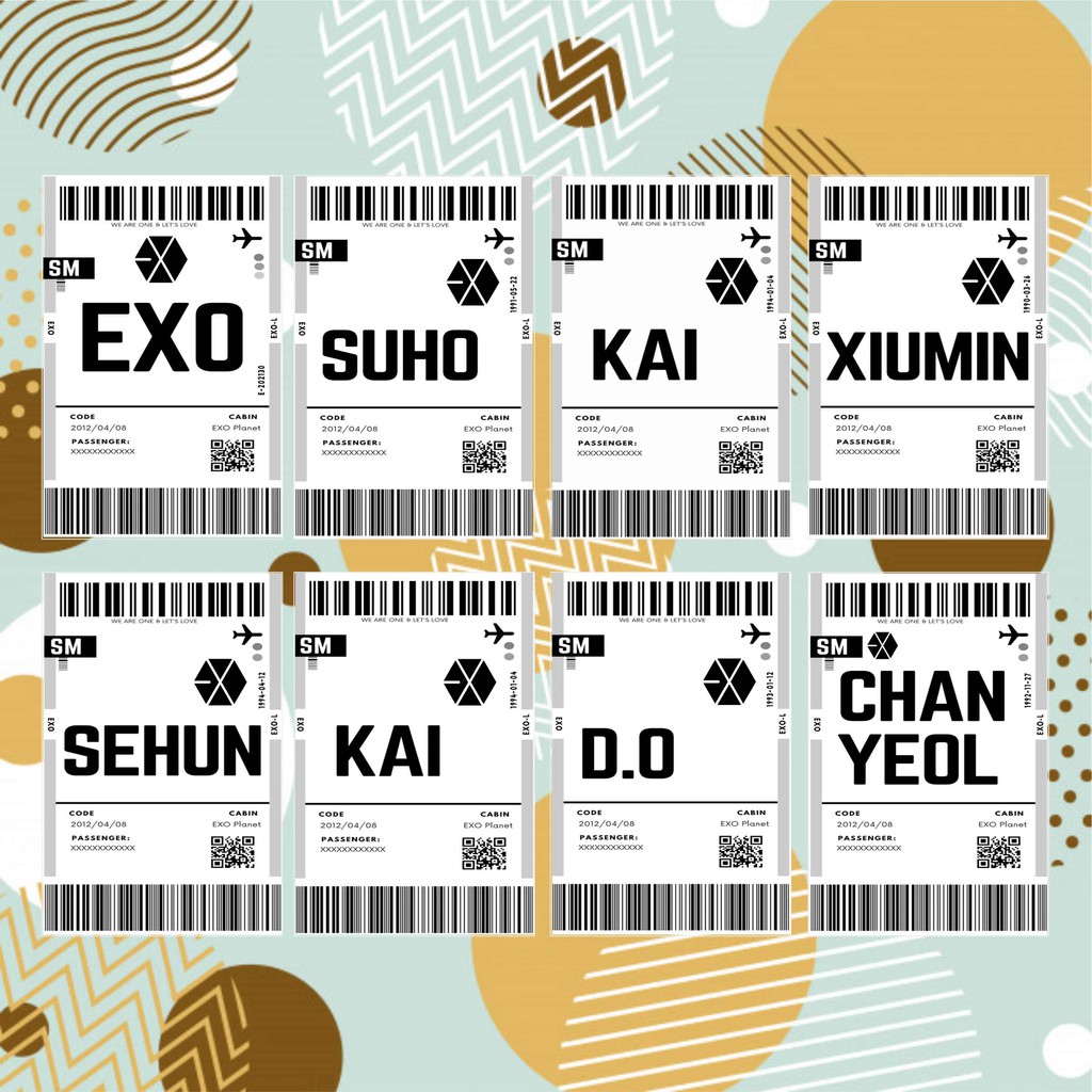 STICKER AESTHETIC BARCODE EXO (READYSTOK)