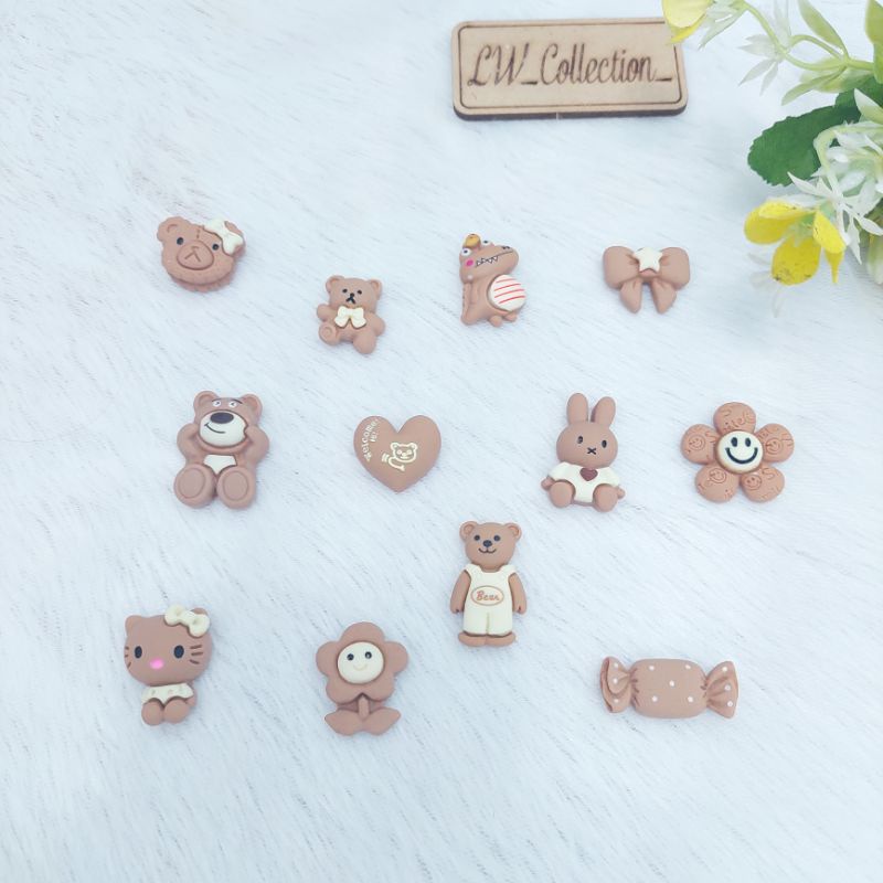 100 pcs clay resin bahan strap masker | clay resin coklat | resin clay coklat