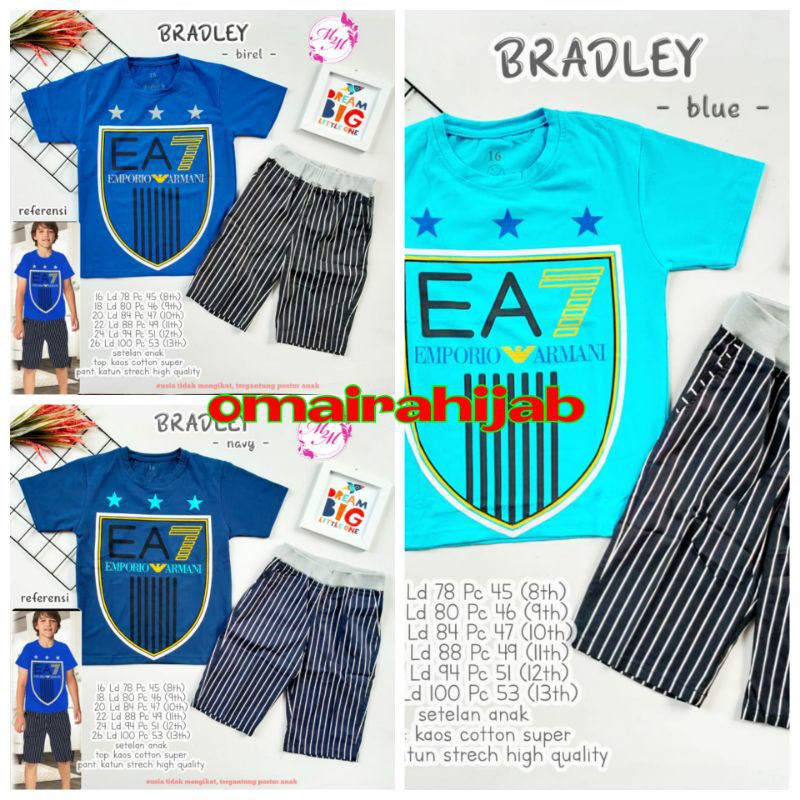 Set Kaos Anak usia 8-13 th || Bradley by m2m