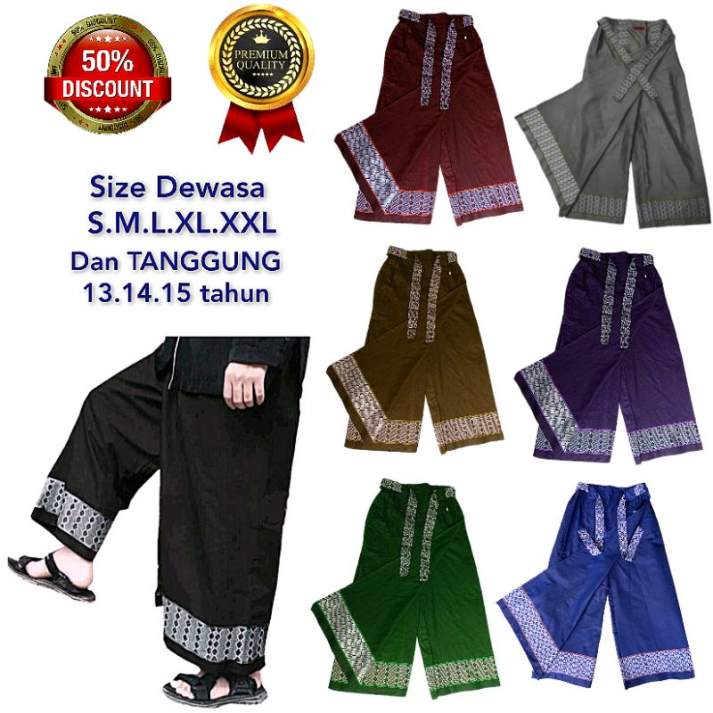 terlaris celana sarung dewasa sarcel premium sarung instan sarung celana premium gold Abrori