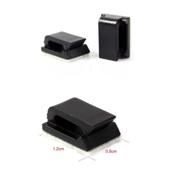 IDN TECH - Klip Kabel Tempel untuk Manajemen Kabel 30PCS - LP124