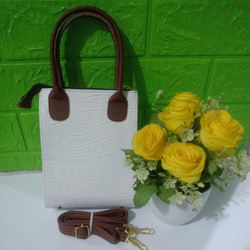 tas selempang wanita fitbag/realpick/croco mini/Sling bag