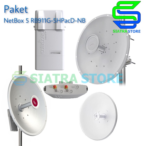 Paket NetBox 5 RB911G-5HPacD-NB + Antena Dish