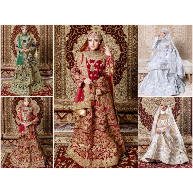 Lehenga Bridal India Baju Pengantin India