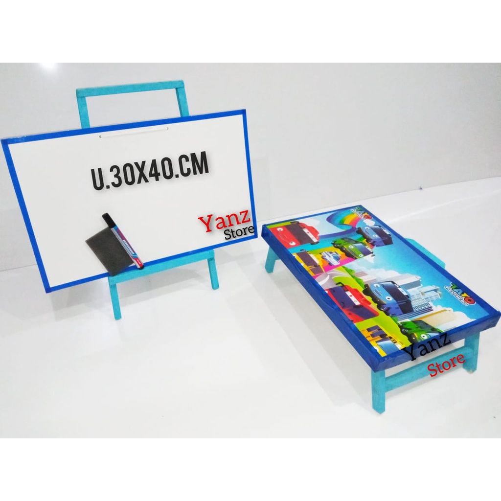 

Murah 1 Set Paket Hemat Alat Tulis/Papn Tulis Penyangga 30X40/Meja Belajar Karakter/Papan Tulis
