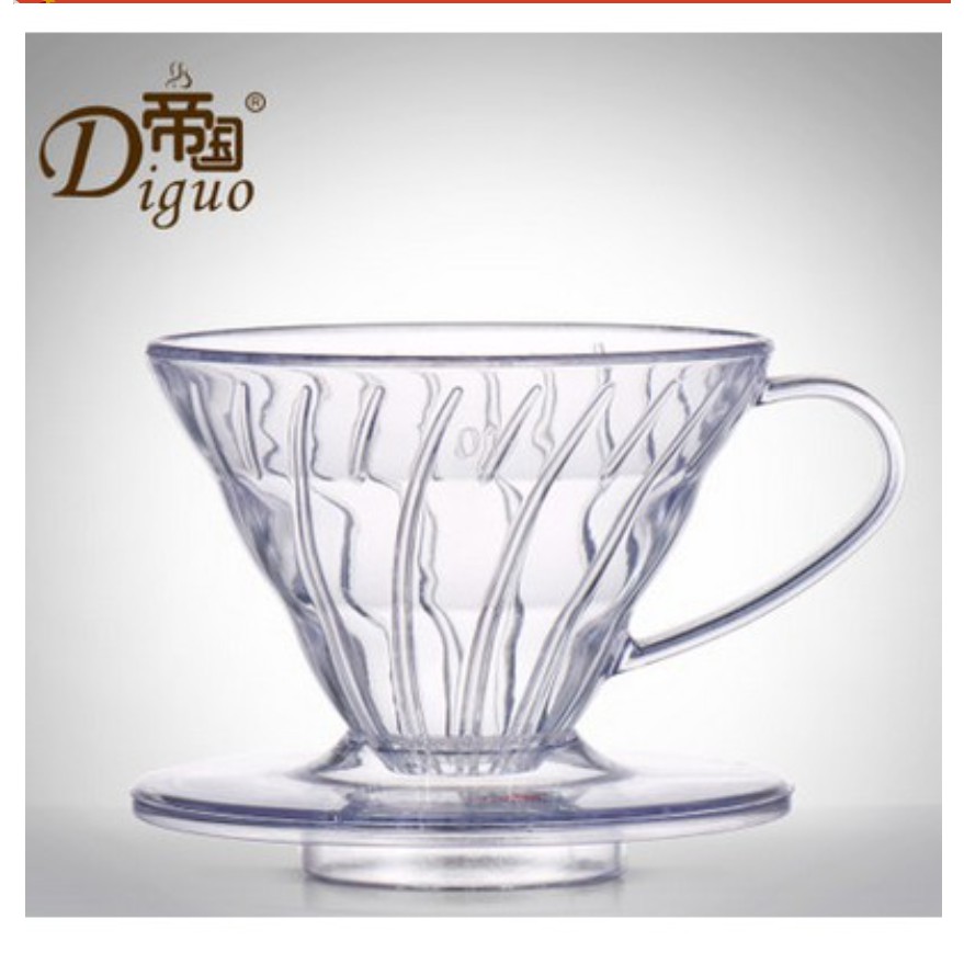 Diguo Coffee Dripper Plastik Resin V60 Transparan V01 / HARIO V60 PLASTIC COFFEE DRIPPER CLEAR