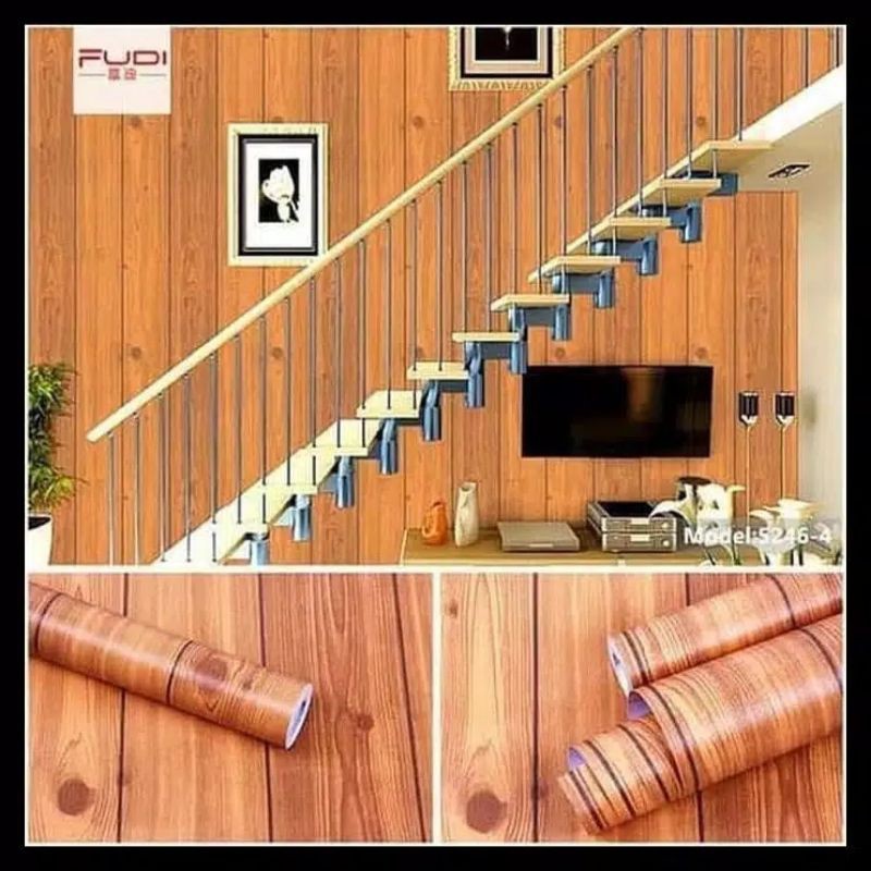 Wallpaper dinding motif kayu list Hitam Walpaper motif kayu WALPAPER DINDING WALLPAPER KAYU  BARU