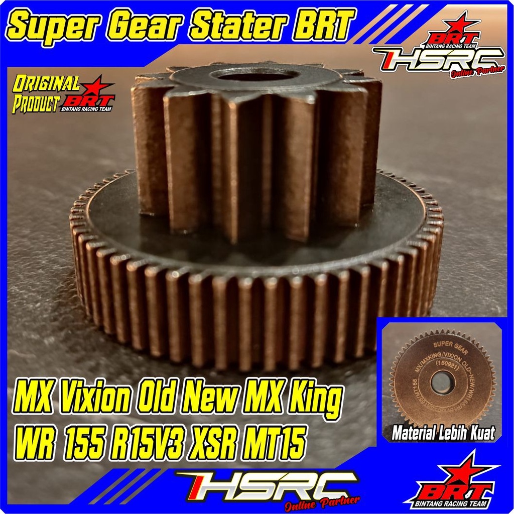 Gear Starter BRT Yamaha Vixion old New Mx king NVL NVA WR 155 R15VVA Jupiter MX NJMX Gigi Stater R15