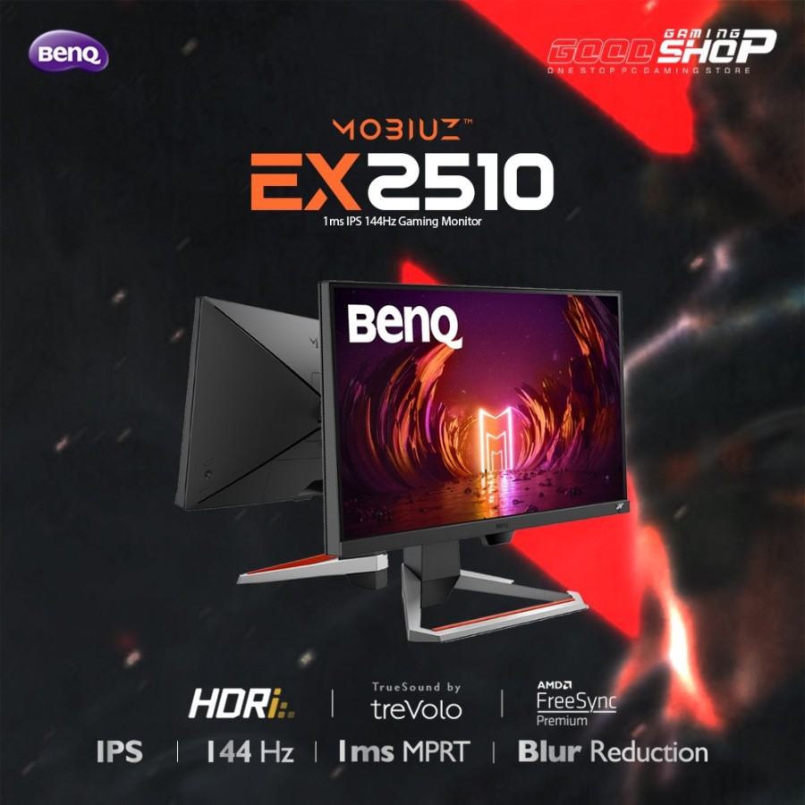 Monitor 144Hz BenQ MOBIUZ EX2510 / EX-2510 24.5 inch 1ms IPS HDR Gaming Monitor