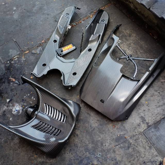 Paketan Mio Sporty dan Smile Dek paru dek injekan dan dek bordes lantai full Carbon