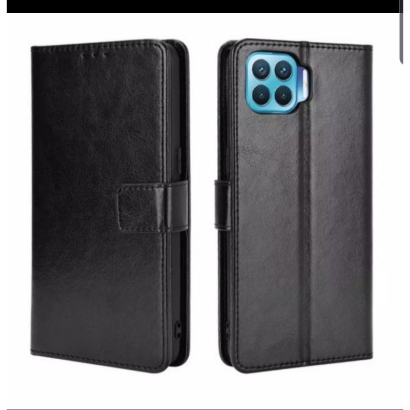 Flip Case Cover Oppo Reno 4F, Reno 4, Reno 4 Pro ,Reno 5 Leather Case Flip Dompet Standing Cover