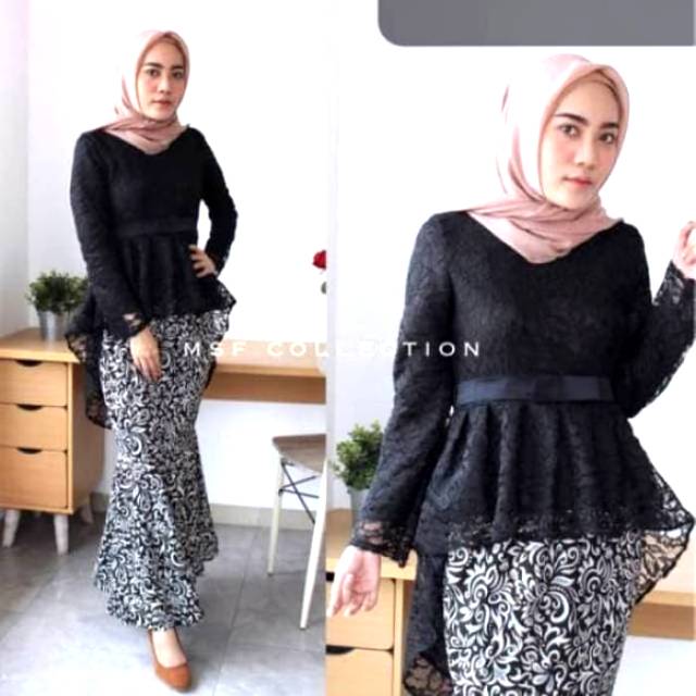 Vera-set kebaya aurora warna hitam