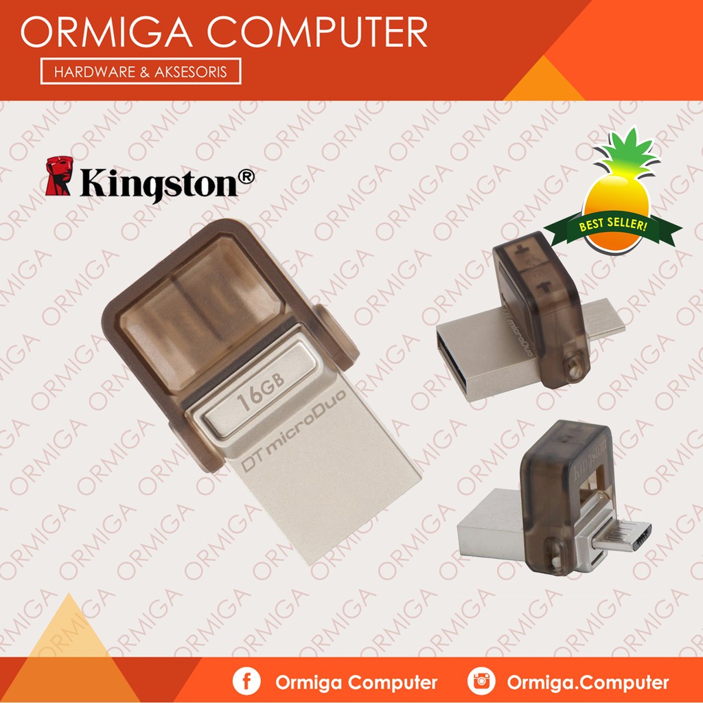 FLASHDISK OTG KINGSTON 16GB USB 2.0 ORIGINAL