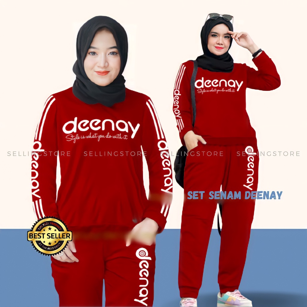 SETELAN OLAHRAGA WANITA / SETELAN SENAM WANITA / SETELAN DEENAY BABYTERRY PREMIUM / SETELAH BAJU OLA