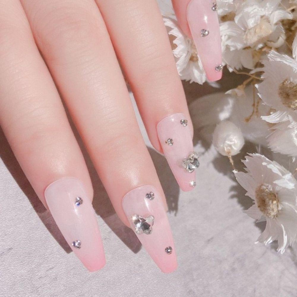 AUGUSTINA Agustina Paku Pesona Kupu-Kupu Kristal Hiasan Kuku Salon Kuku Manikur Aksesoris Menunjuk Bawah Nail Art Berlian Imitasi