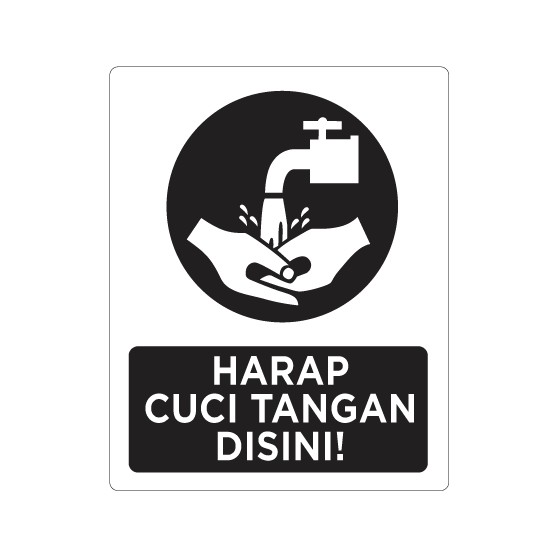  Cuci  Tangan  Disini Sign  Acrylic 20 x 25 cm Sign  Board 