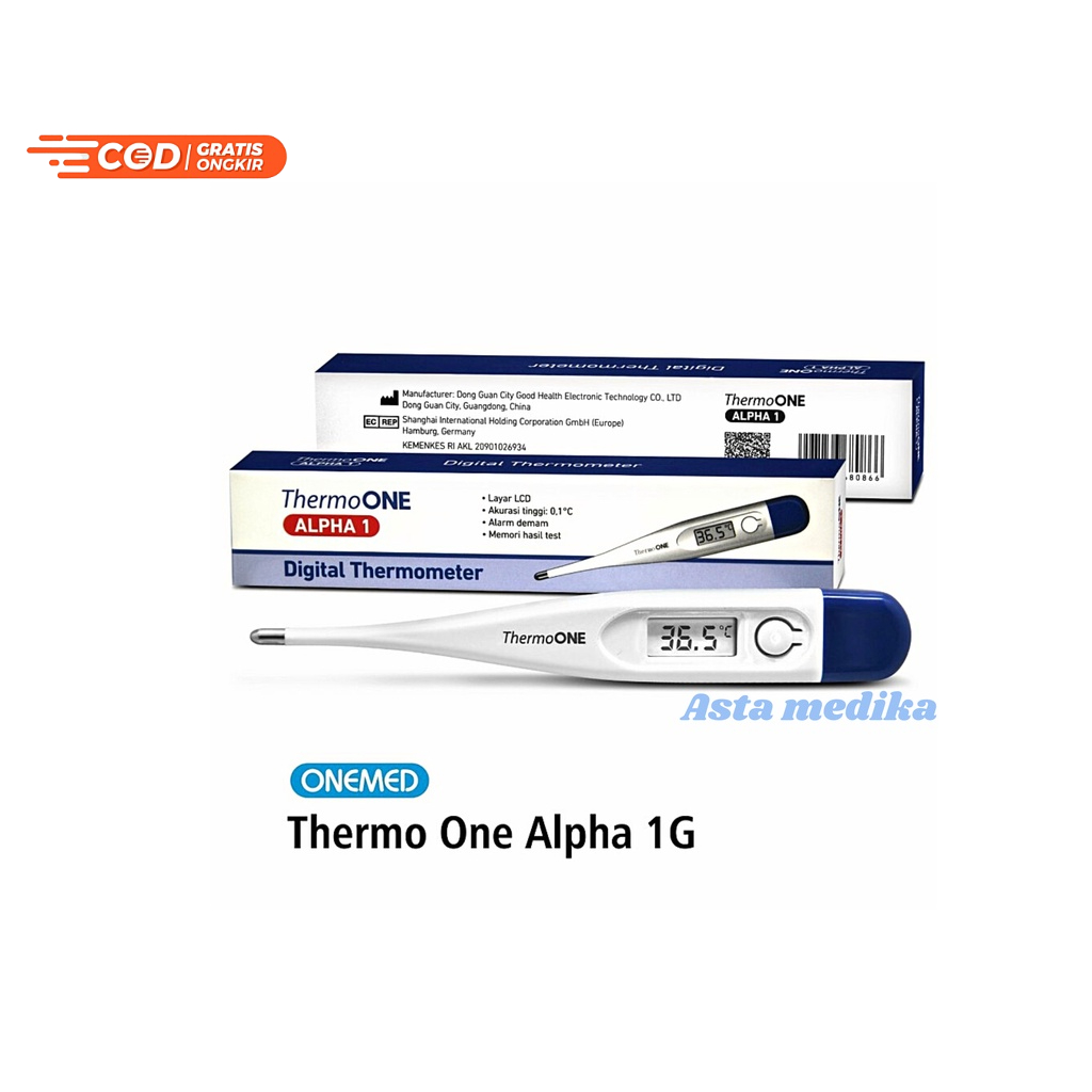 Thermometer Digital Alpha 1 ThermoONE Onemed Alpha One Onemed Thermometer Digital Alpha 1 Onemed Thermometer Anti Air Digital Thermometer Clinical