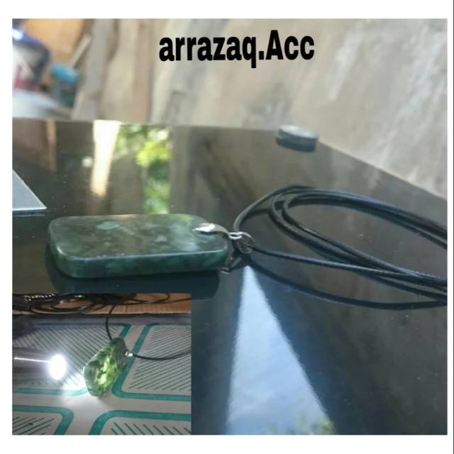 Kalung liontin giok bluejade Aceh pP