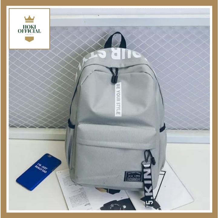 [COD] Be Your Style Tas Sekolah Pria Wanita Backpack Sekolah Korean Style Kapasitas Besar Ada Slot Laptop Up To 15 Inch HokiOfficial