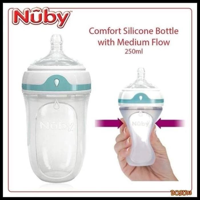 Nuby Comfort Silicone Bottle with Handle 250 ml