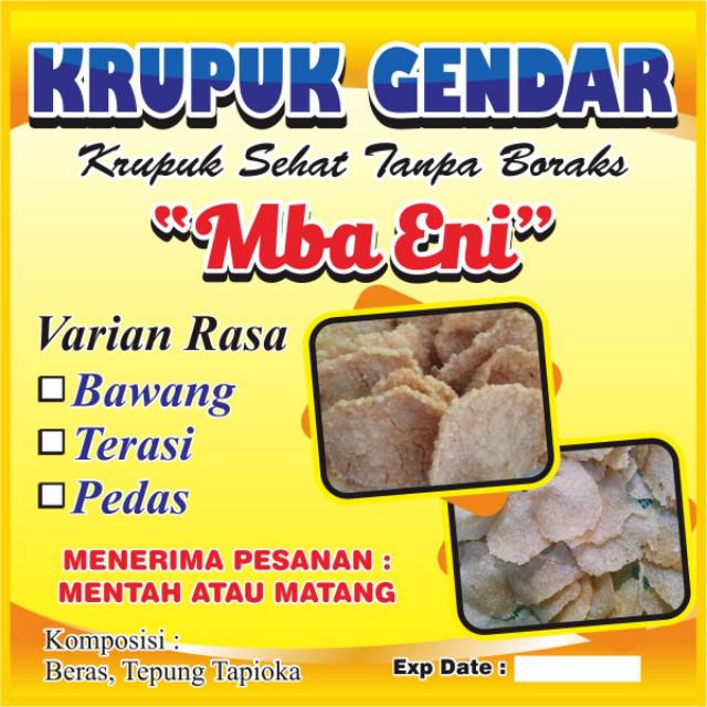 

Krupuk gendar