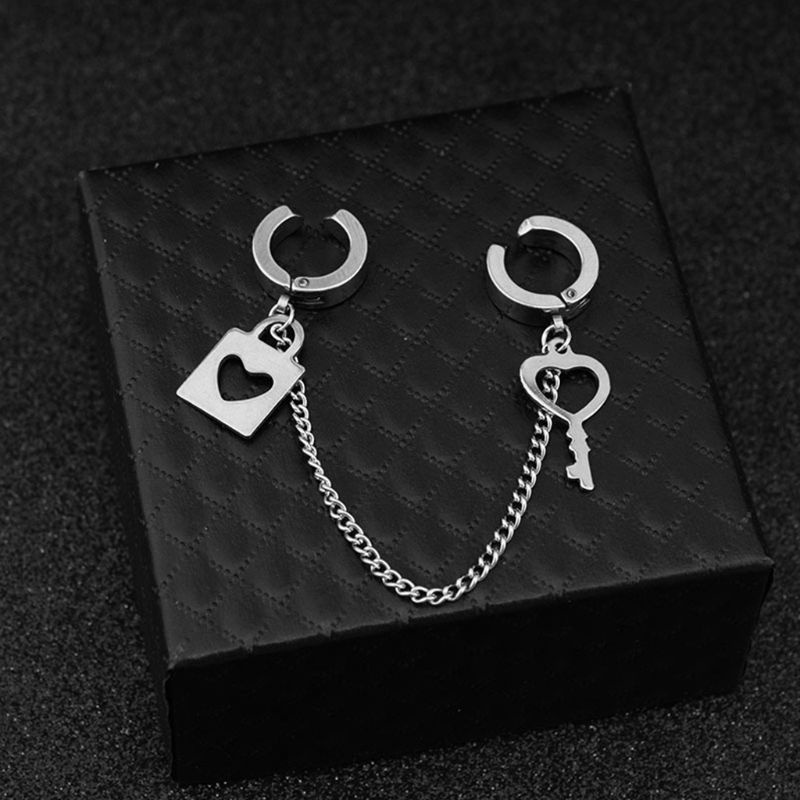 Siy Anting Tusuk Gantung Rantai Silver Gaya Vintage Korea Untuk Wanita