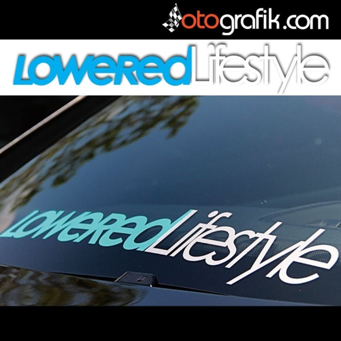 

sticker stiker loweredlifestyle kaca 2 warna Elegan