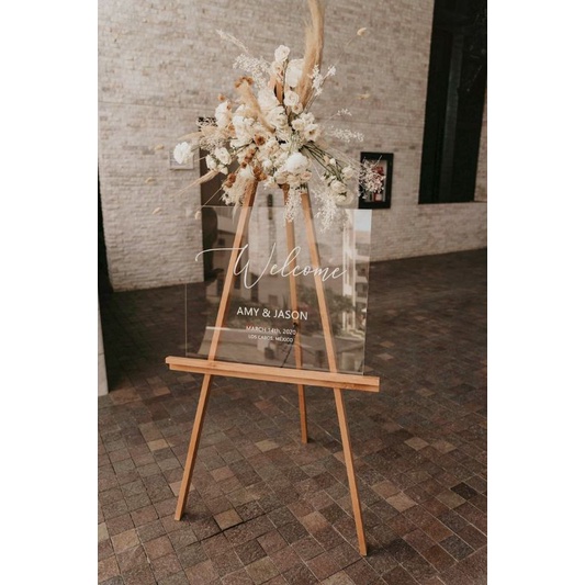 

Stand Tripod / Wooden Easel Tripod Kayu Stand Lukis, Bingkai Foto - Stand Kayu, 150 cm , Dekorasi Wedding, Abik Store