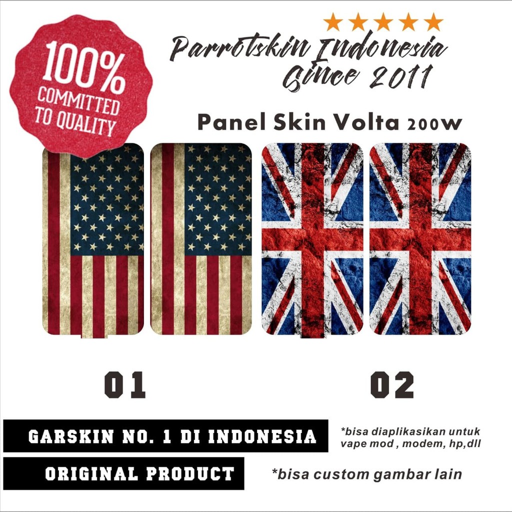 Garskin Skin volta 200w usa or england Edition sticker plate