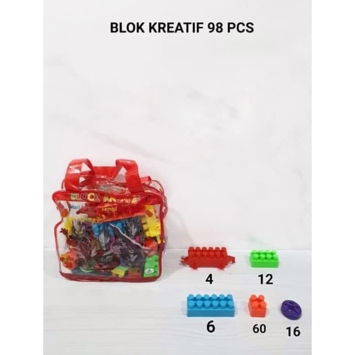 M158-98 Blok Kreatif isi 98pcs Puzzle Susun / LEGO / Mainan Edukasi