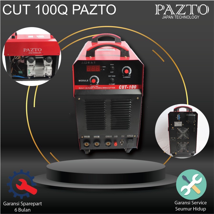 Mesin Las Pazto CUT 100 Q + Kompresor Plasma Cutter