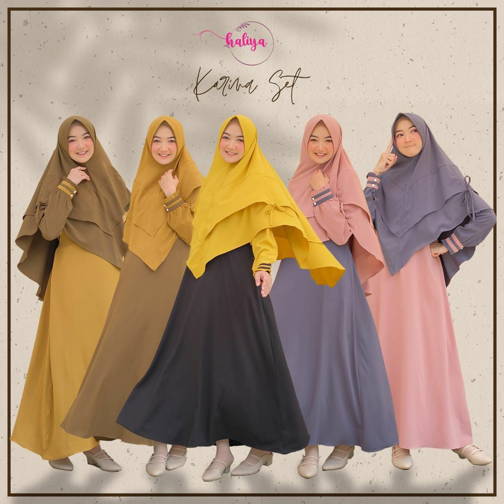 Gamis syar'i set kirana by haliya hijab