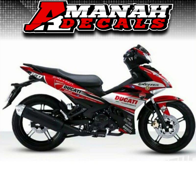 Decal full body yamaha jupiter mx king variasi ducati merah