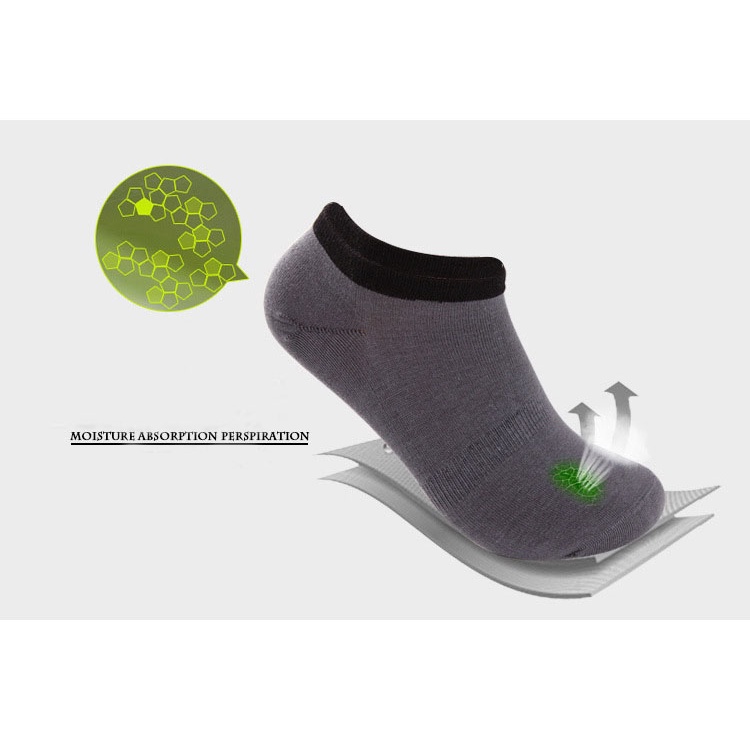 Kaus Kaki Pria Bambu Kesehatan Serat Bamboo Kaos Kaki Pendek Socks Unisex Kaus Kaki Casual Socks W07