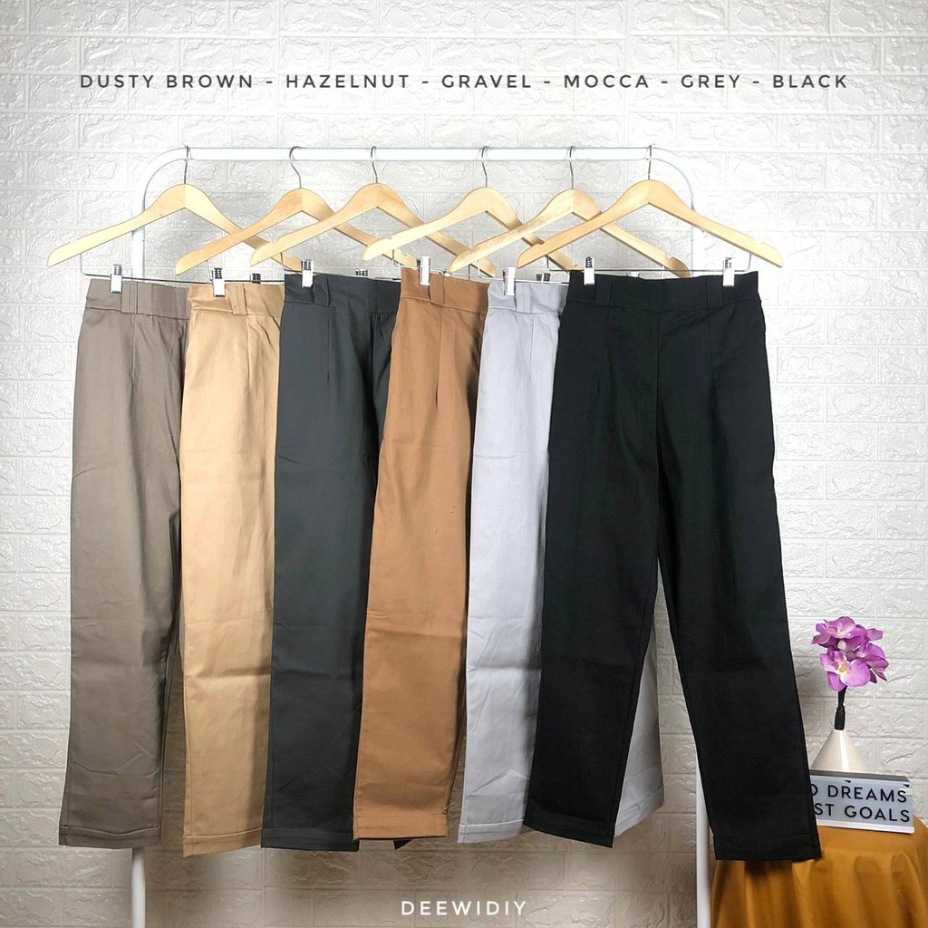 CELANA PANJANG WANITA BAHAN TWILL UNTUK FORMAL DAN CASUAL - SELLA PANTA DEEWIDIY