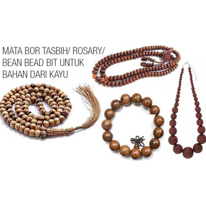 PROMO SPESIAL Mata Bor Tasbih / Rosary Kayu Diameter 14/15/16mm