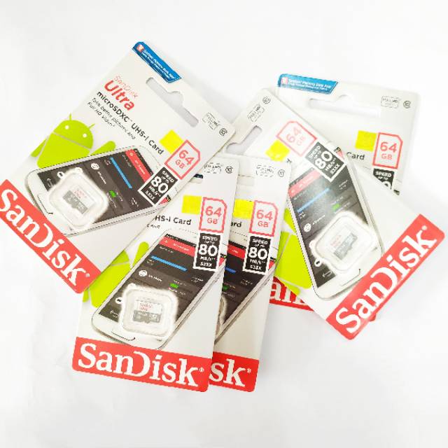 MICRO SD MEMORY CARD ORIGINAL Datascrips SANDISK Garansi Lifetime 16gb 32gb 64gb