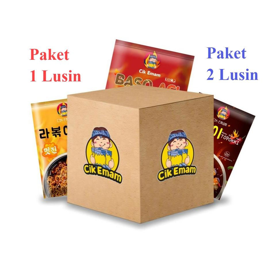 

Noe Food Store - [ PAKET 1 & 2 LUSIN ] Rabokki Topokki Baso Aci Cik'Emam Ramen Tteokbokki Toppoki Korean Food Makanan Korea Cikemam Odeng Ramyeon Kimchi Baso Aci Instan Halal Spicy - makanan mie instan korea jajanan krupuk baso bakso aci