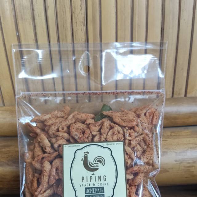 

Udang krispi baby prawn rasa pedas daun jeruk